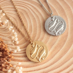 Pisces Zodiac Necklace | Silver Pisces Necklace | Golden Pisces Necklace | Zodiac gift for him | Zodiac gift for her | Pisces Pendant