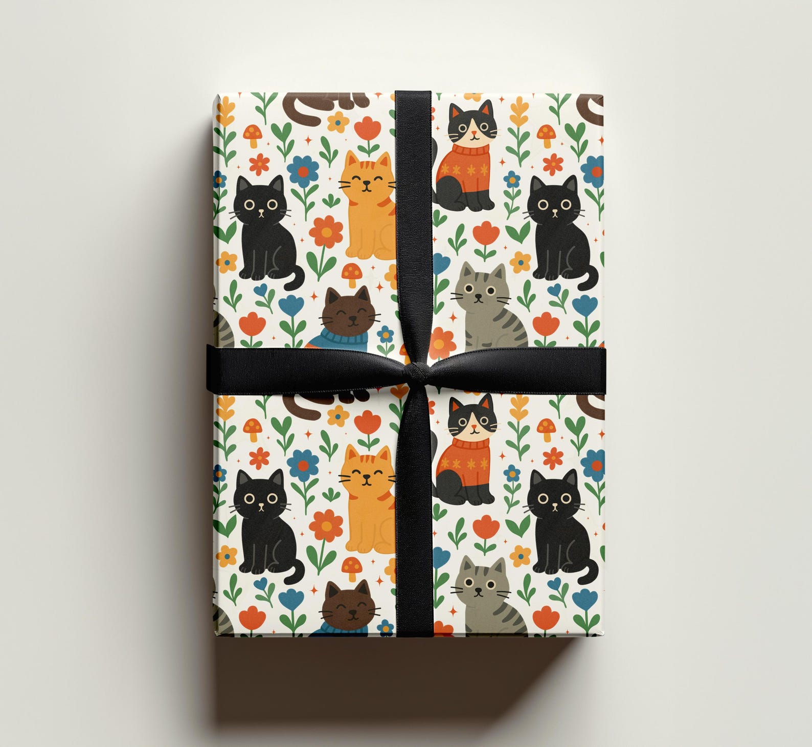 Cat Wrapping Paper | Quirky Gift Wrap | Cute Cat Dad or Cat Mum ...