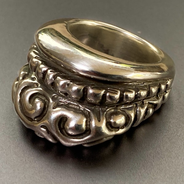 Sterling Silver, triple layered  Bedouin ring.(047)