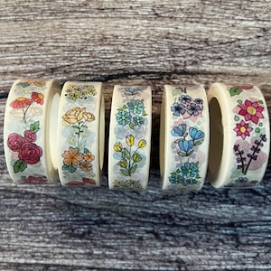 Floral Rainbow Washi Tape 1,5 cm Bullet Journal Scrapbook BMWT3