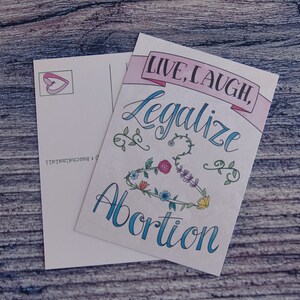 Viva, ria, legalize Ab * rtion Cartão postal - cabide floral pro escolha meu corpo minha escolha impressão ilustração BMC27