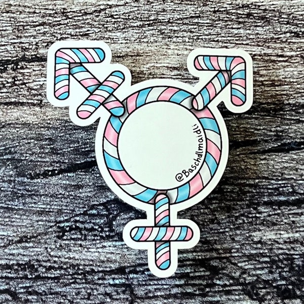 Transgender Pride Candy Cane