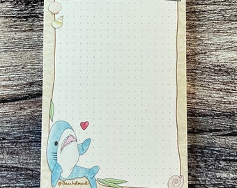 Blåhaj shark plushy notepad A6