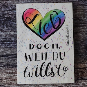 Houd van wie je wilt Sticker - Rainbow queer LGBTQIA+ acceptatietolerantie BMRCS18