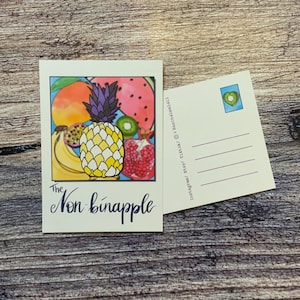Niet-binaire Pride Ananas Briefkaart Polaroid BMC1
