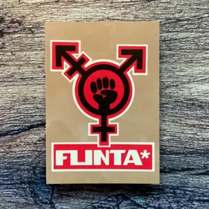 FLINTA* Hamburger Bier Feminisme Symbool Sticker BMRCS22