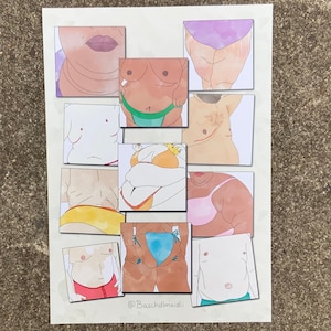 Affiche Fat Bodies Collage - acceptation des graisses diversité de positivité du corps BMP3