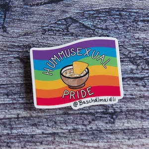 Hummusexual Pride Flag Die Cut Autocollant BMDCS8
