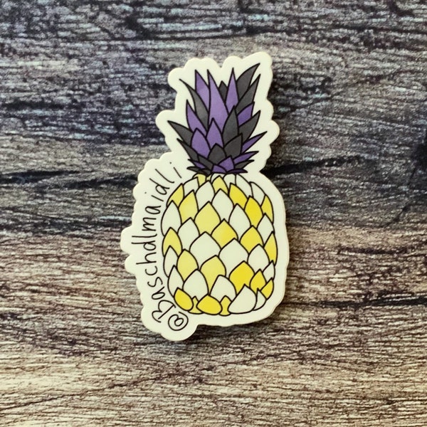 Nonbinary Pineapple Pride Flag Sticker