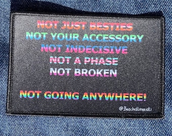 Not going anywhere pride flags fabric patch