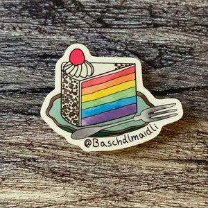 Sticker Zwarte Woud taart fluitje van een cent Rainbow Pride Freiburg im Breisgau BMDCS19