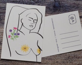 Floral Armpit Postcard