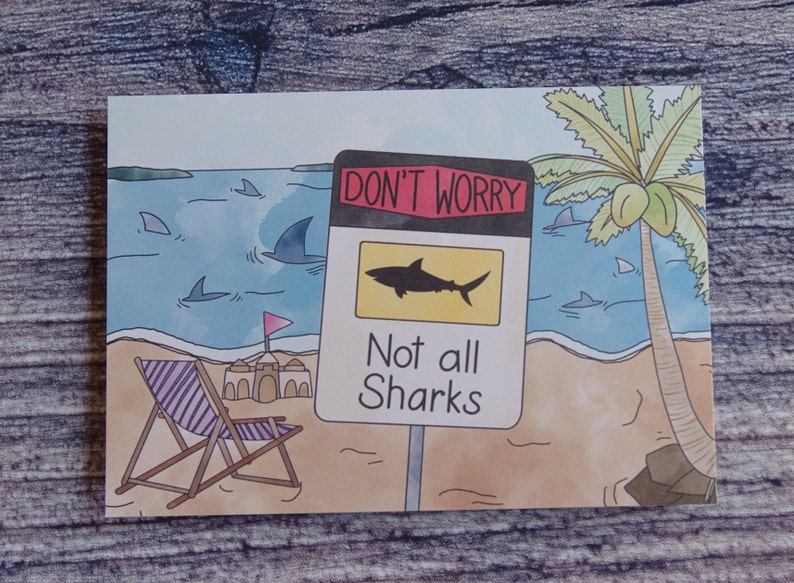 Not All Sharks Postcard image 7