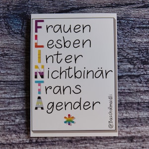 FLINTA Meaning/ Bedeutung Sticker image 1