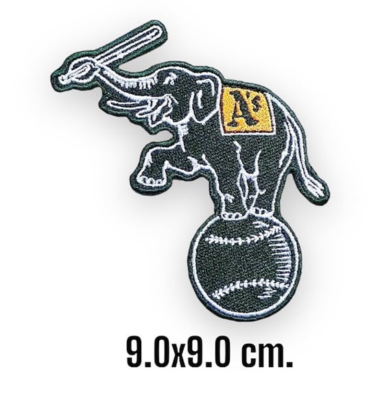 2PCS Athletics Elephant Baseball Embroidery Patches Logo 