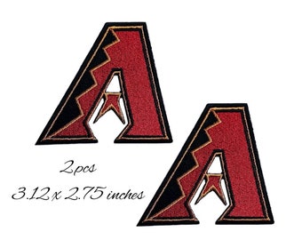 2PCS Diamondbacks 3.12"x2.75" Embroidered Patches Iron,Sew on clothes .