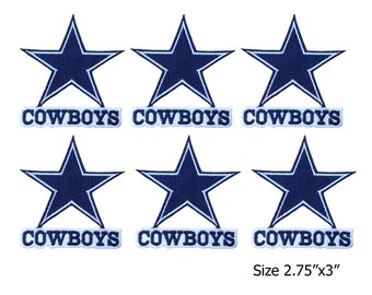 Dallas Cowboys STAR taille 4 in brodé Iron On Patch. environ 10.16 cm 
