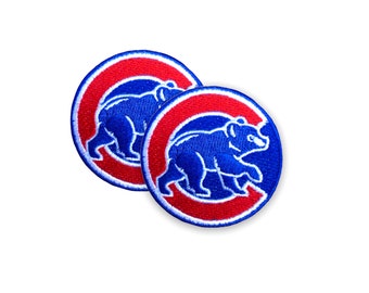 2PCS Small Cubs Bear Walking Circle 2.25"x2.25" Embroidery Patches Logo Iron,Sew on clothes Free Shipping