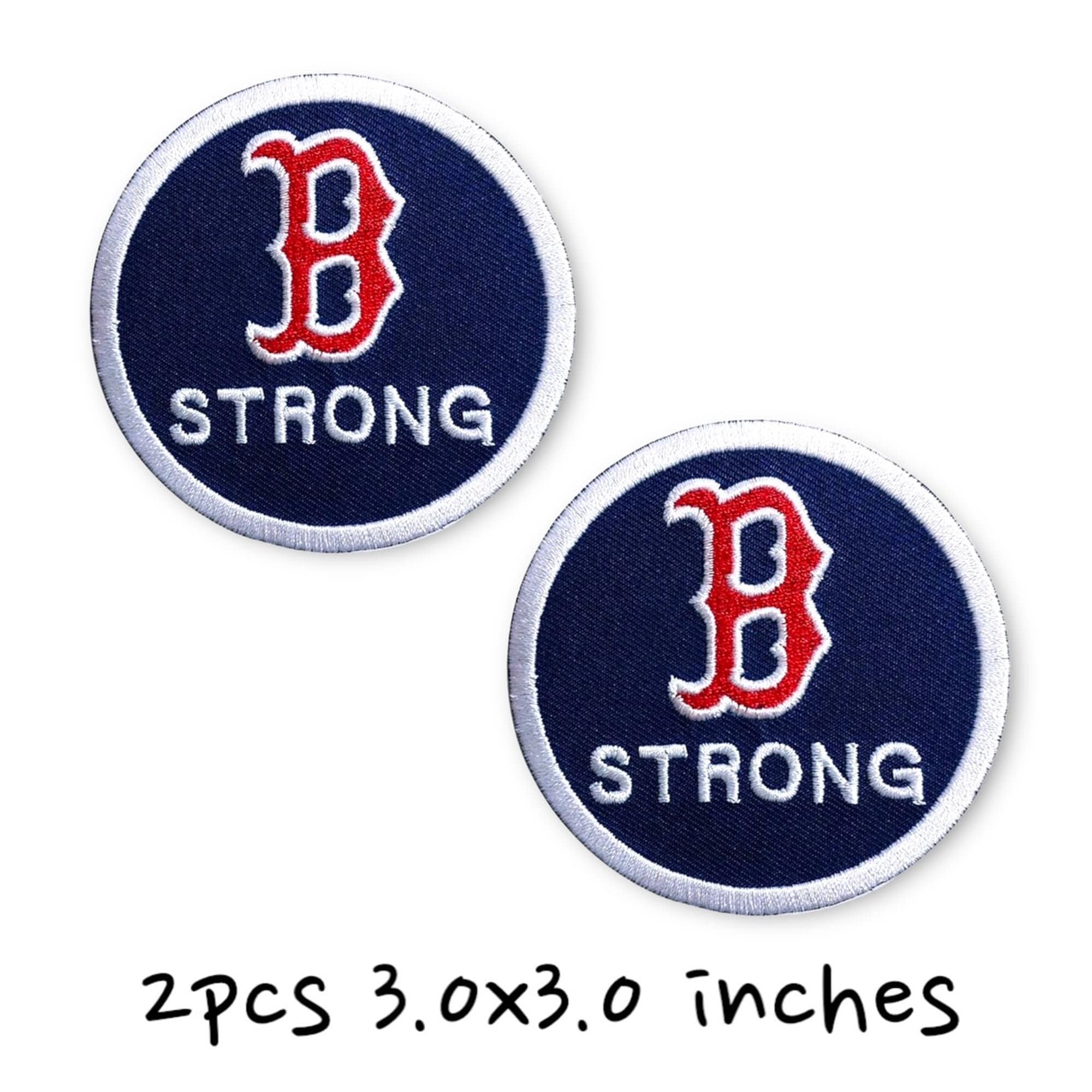 2PCS B Strong Boston Size 3.0x3.0 Embroidered Iron On Patch Free Shipping