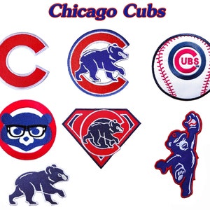 Cubs Baseball Sport Embroidered Patches Logo Iron,Sew on clothes image 1