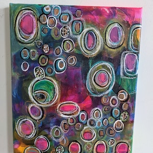 Blowing Bubbles Original Abstract Painting