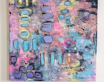 Come Together 12x12" Original Abstract Acrylic Painting