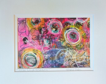 Hazy Days of Summer Original Abstract Art on Paper