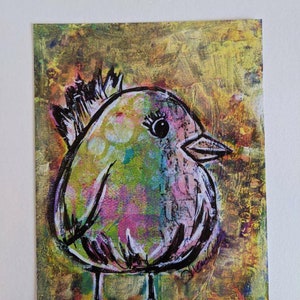 Pretty Bird Abstract Art (8x10&quot; PRINT)