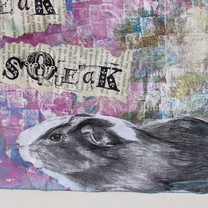 Cavia Mixed Media Artwork schilderij