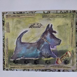 Scottie Dog abstracte originele 8x10&quot; print