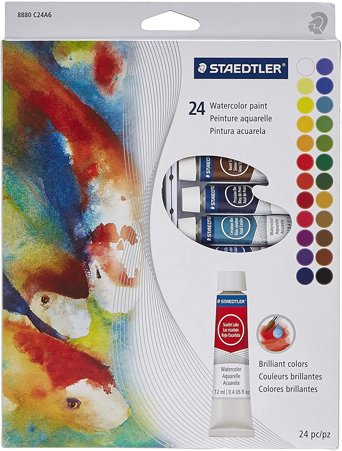 Paint Set Staedtler Watercolor 24 x 12ml Paint Tubes Etsy