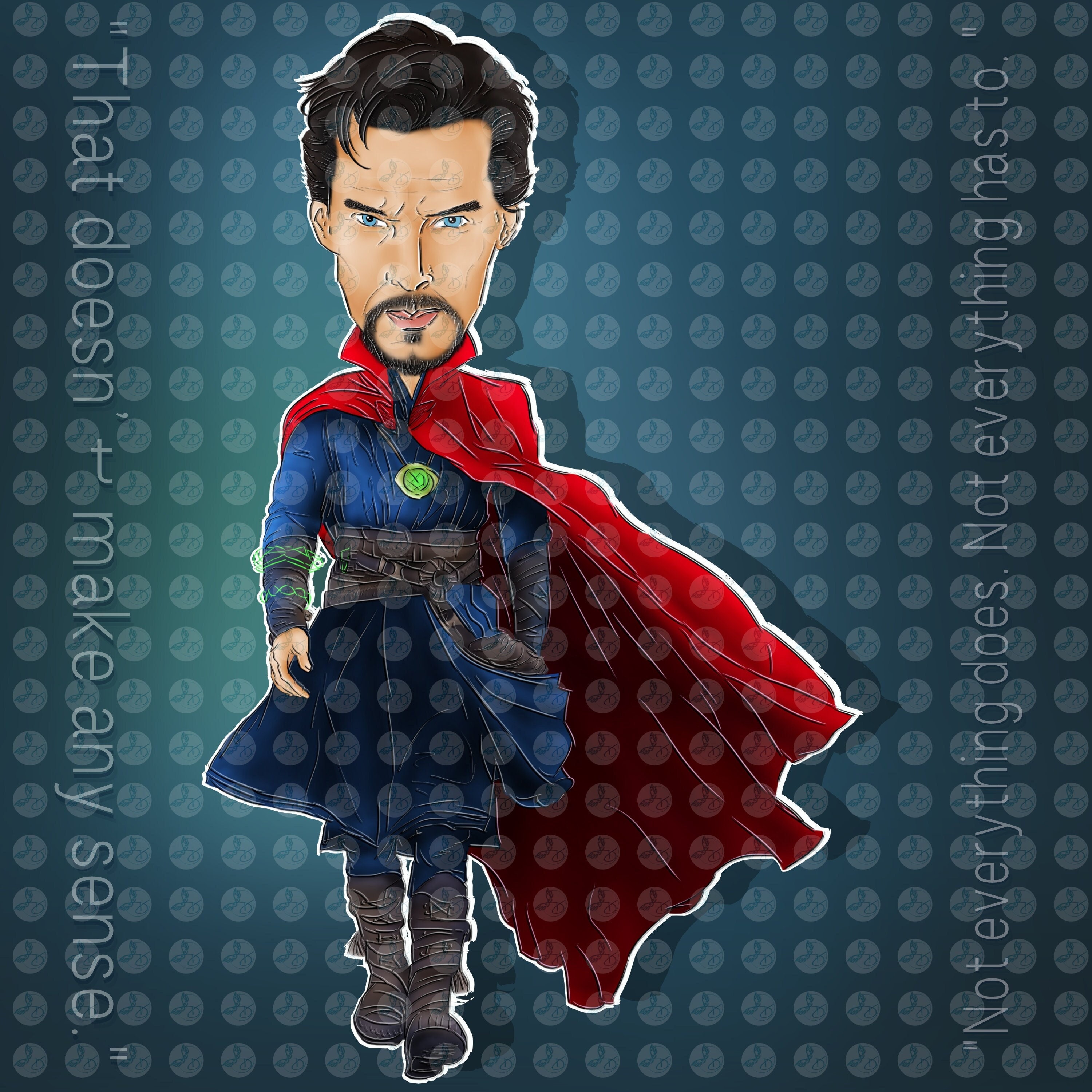 Dr. Strange Cartoon Portrait Heroes Film Collectible - Etsy Canada Dr. Strange Cartoon Portrait Heroes Film Collectible - Etsy Canada