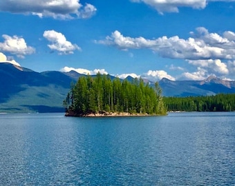 Island in the Hungry Horse Reservoir