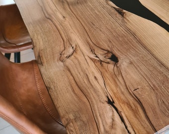 Walnut epoxy table