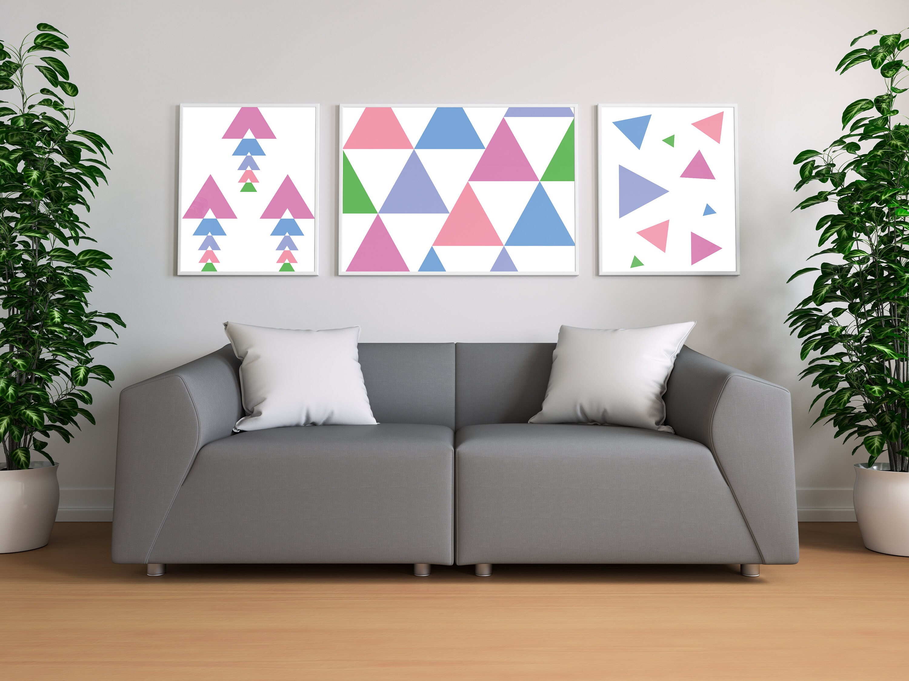 Set of 3 Prints Wall Prints Geometrical Art Print Etsy UK