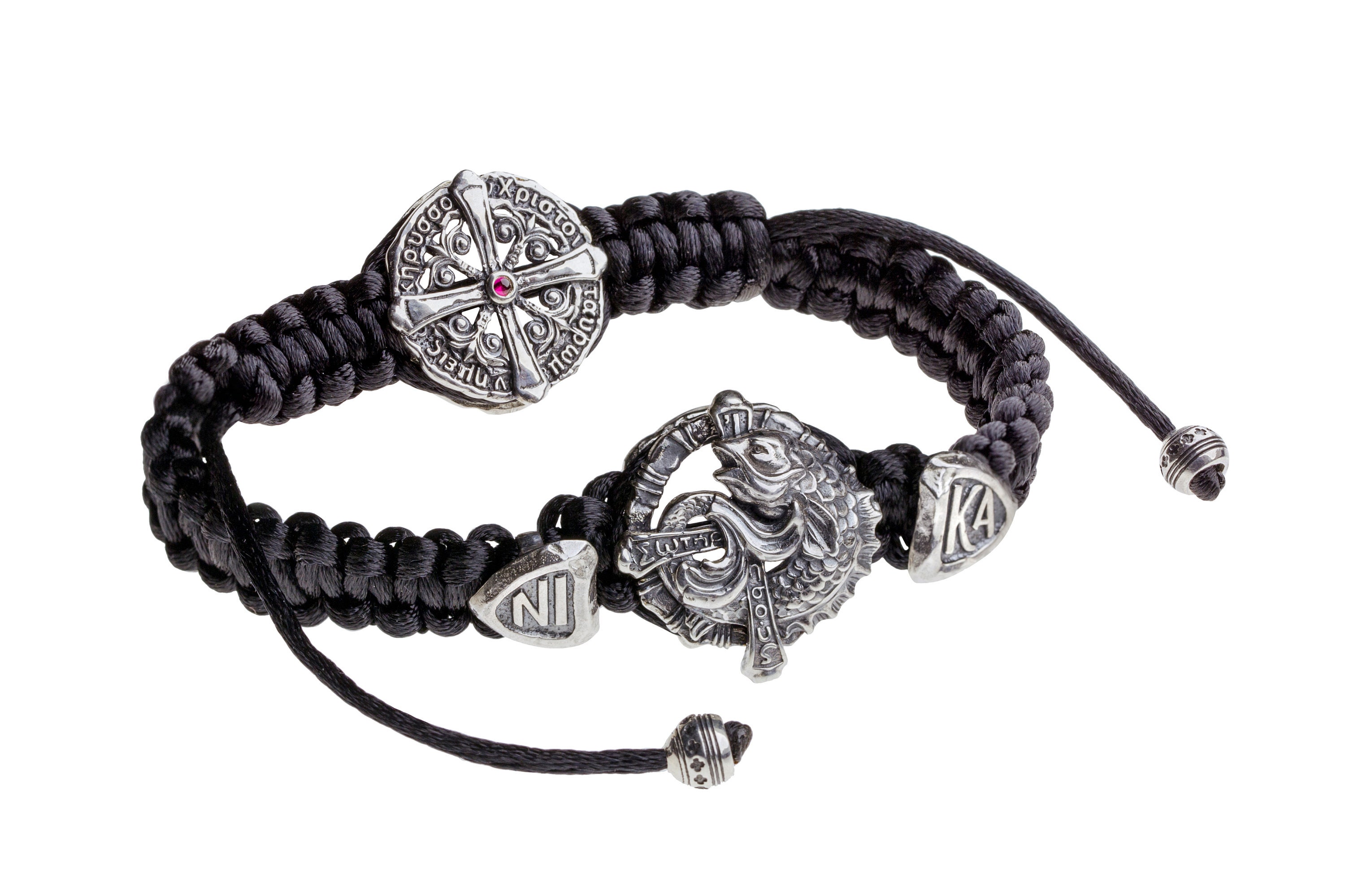 Christian mens silver bracelet protection orthodox bracelet | Etsy