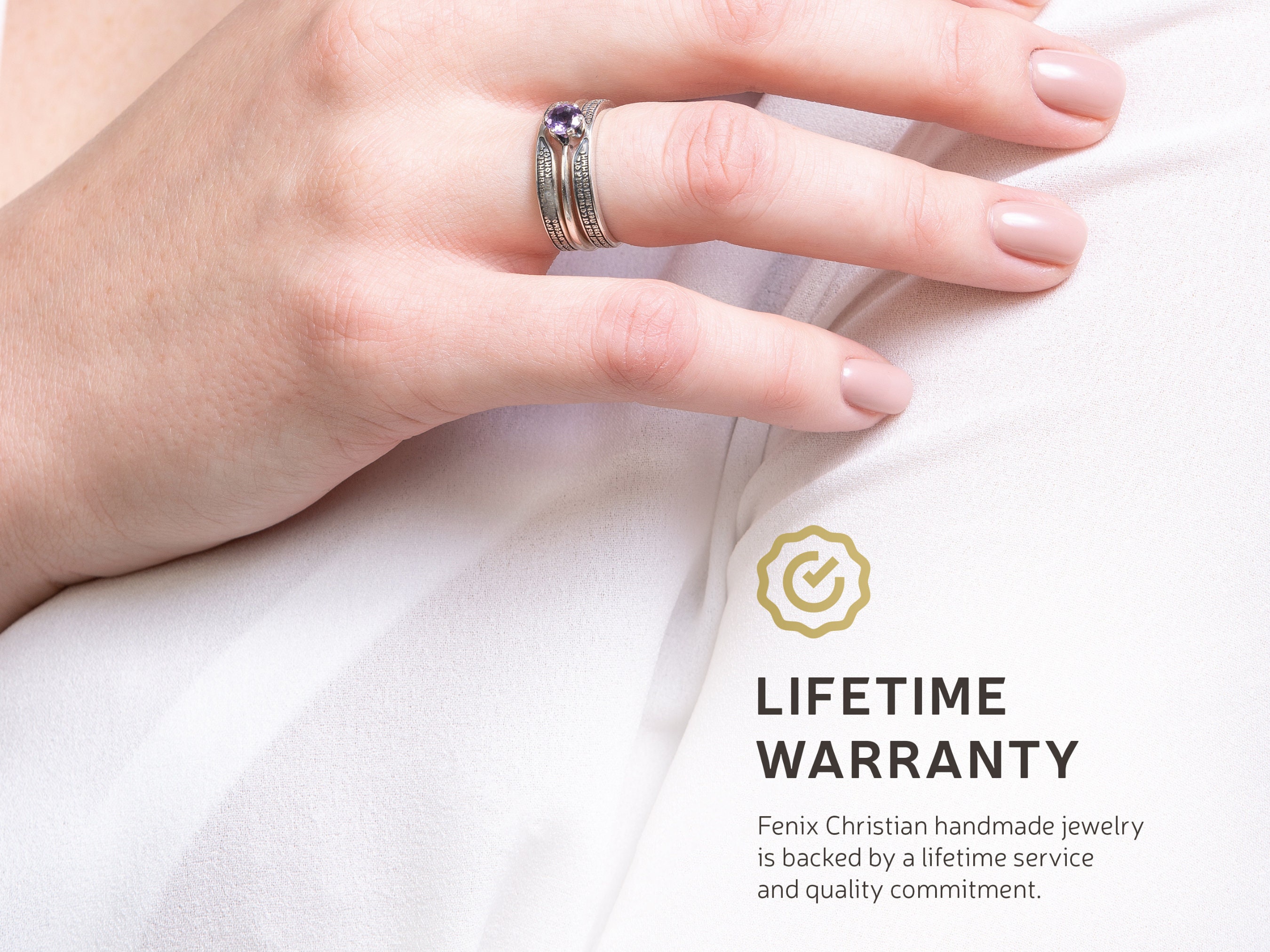 Christian wedding rings set orthodox amethyst ring silver Etsy