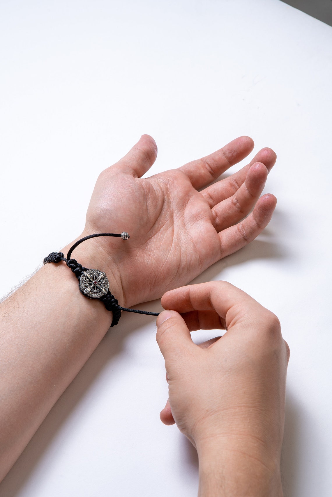 Mens christian bracelet Heavy sterling silver bracelet Etsy