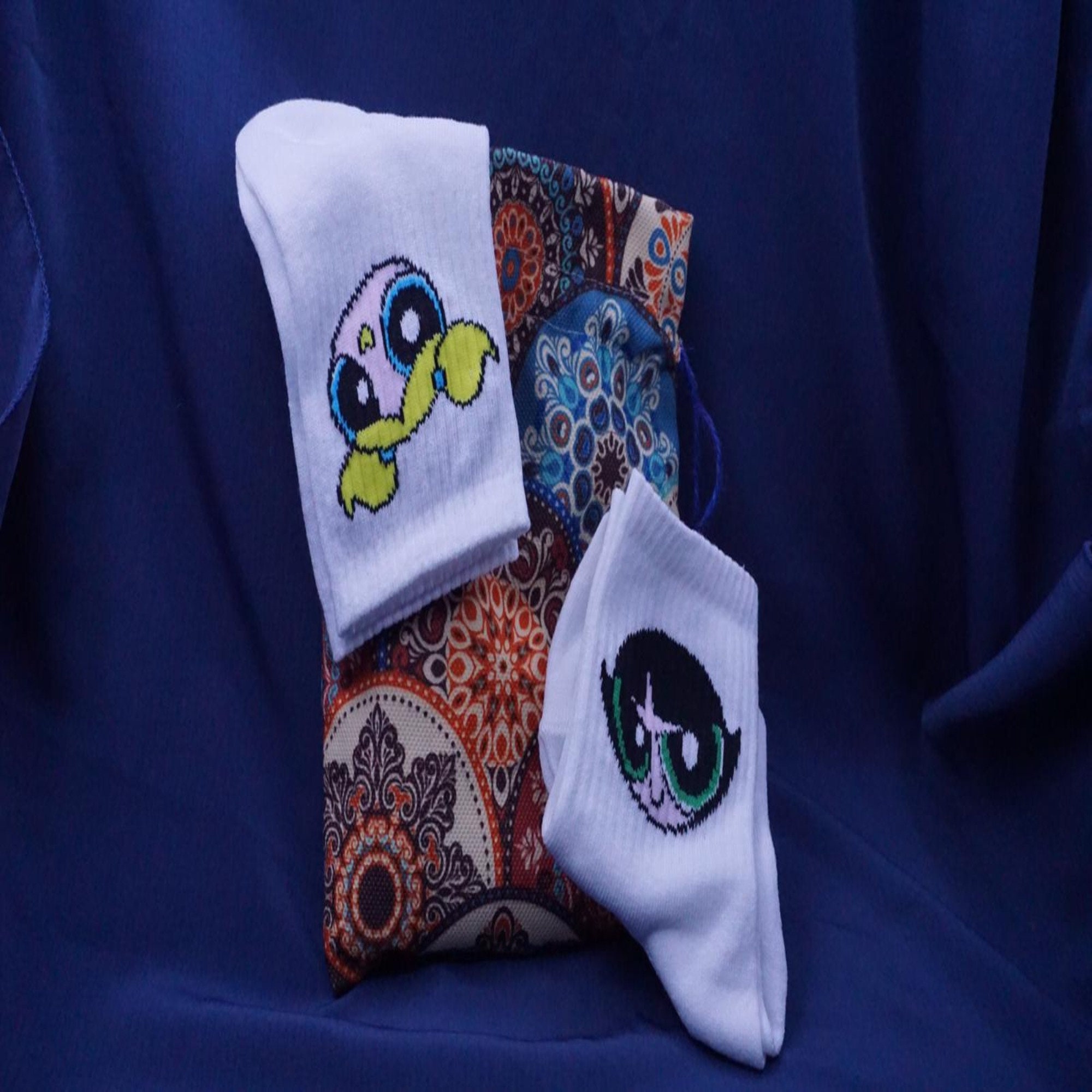 Powerpuff girls socks two pairs of cotton funny socks Etsy