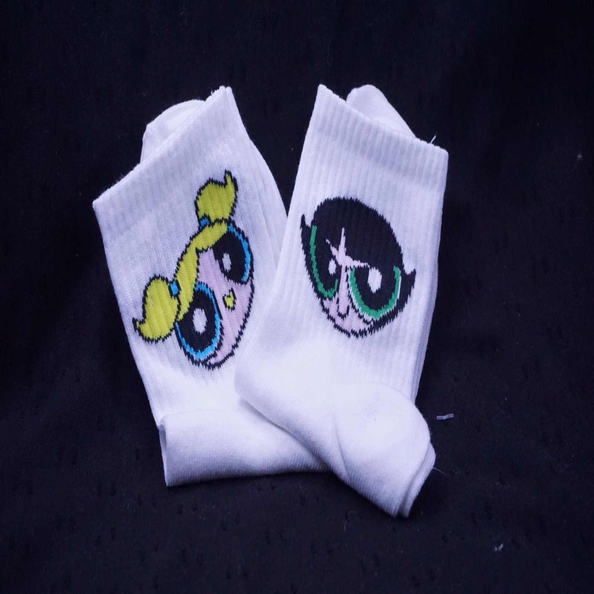 Powerpuff girls socks two pairs of cotton funny socks Etsy