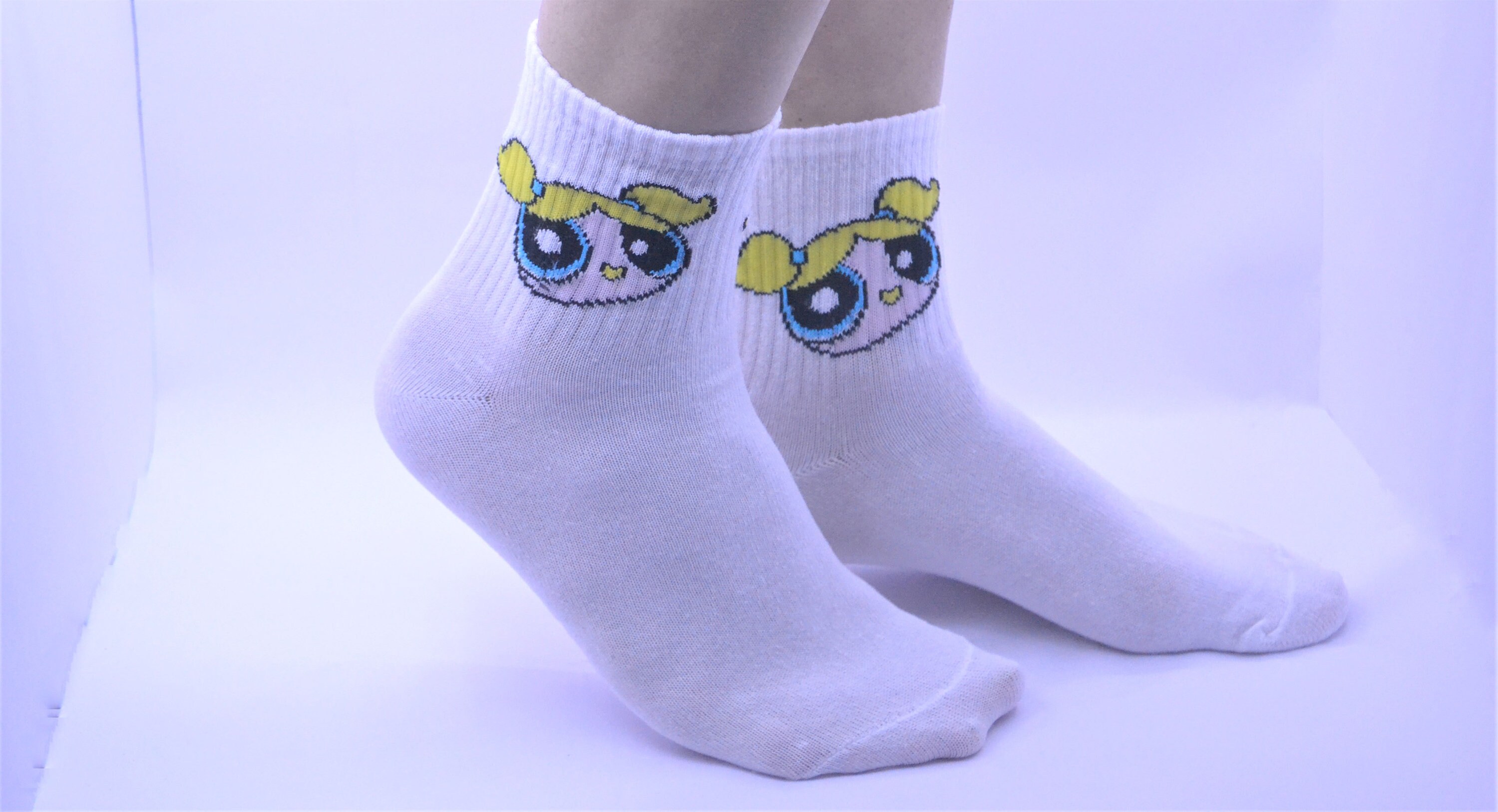 Powerpuff girls socks two pairs of cotton funny socks Etsy