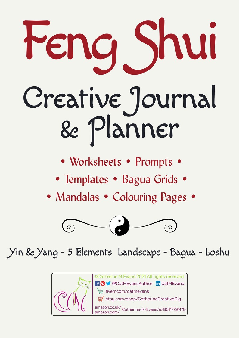 FENG SHUI Printables: 33 Journal Sheets, Colouring-in Pages, Mandalas, Affirmation Cards, Vision ...
