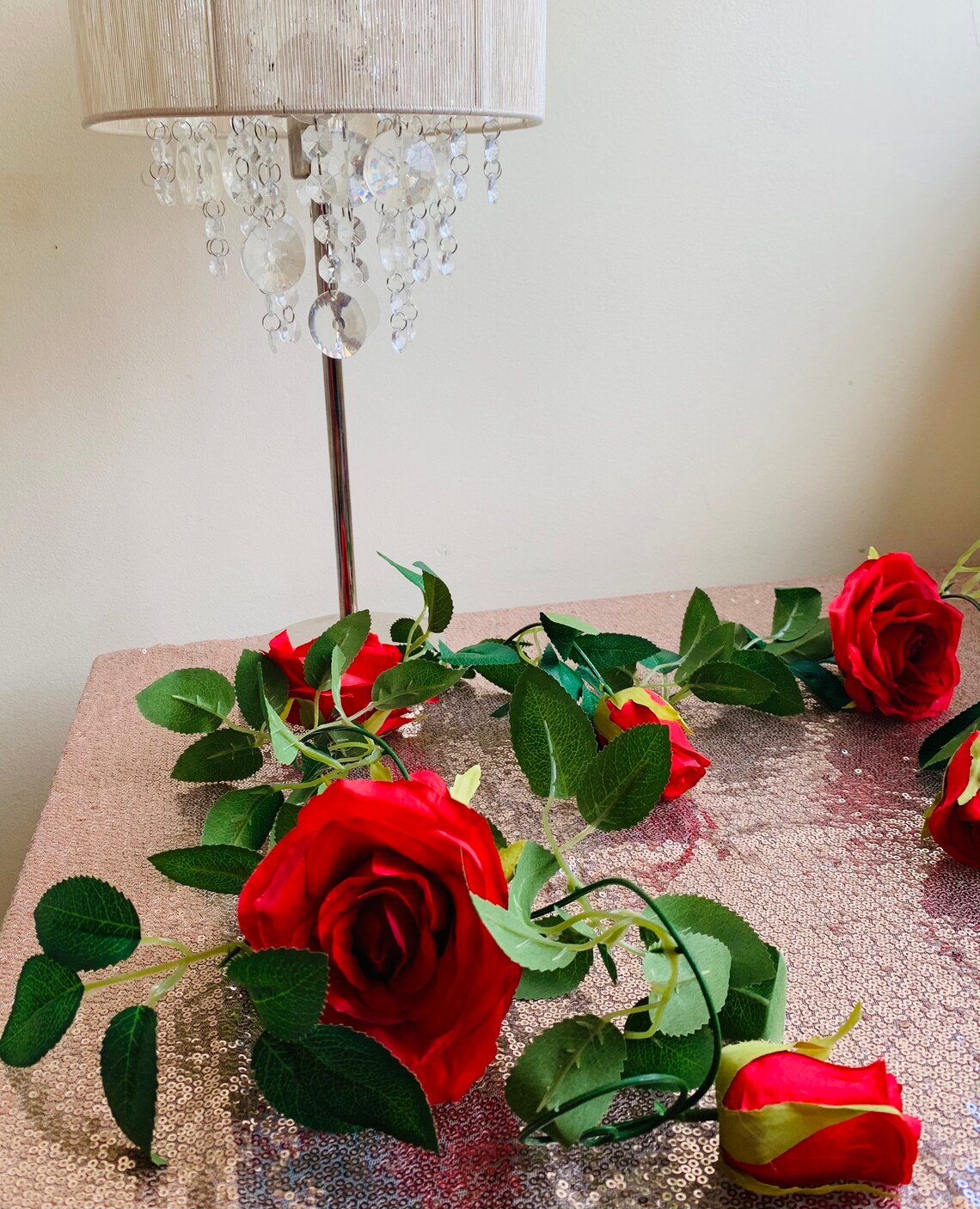 Ivy Rose Garland Romantic Red Etsy