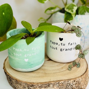 Regalo personalizzabile per il papà | Mini vaso per piante | Festa del papà