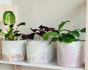 Concrete Plant Pot | Cement planter With text | Indoor Plants Customized