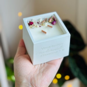 Scented Flower Candle | Customizable candle holder | Festive Christmas Table | Granny Aunty Friend Gift