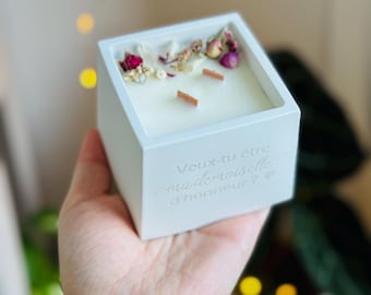 Scented Flower Candle | Customizable candle holder | Festive Christmas Table | Granny Aunty Friend Gift