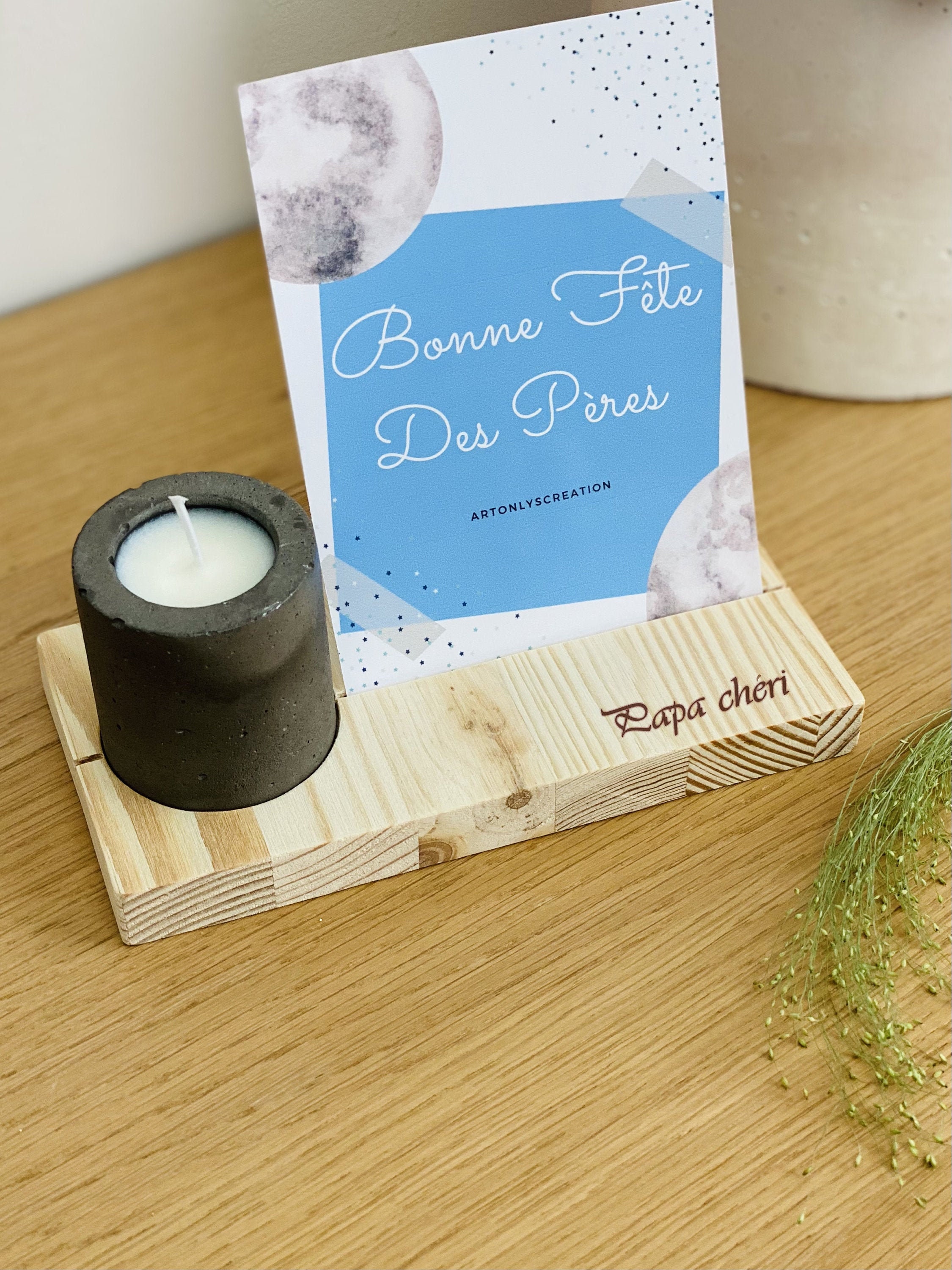 Bougie Soja Noire | Fête Des Pères Cadeau Papa Chéri