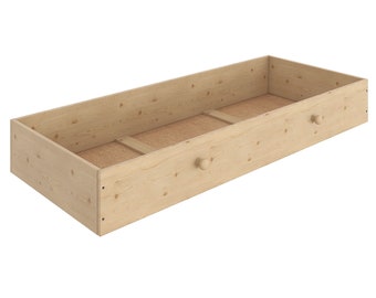Need Sleep Schublade Stauraum Bettkasten aus Holz mit Rollen für Bett