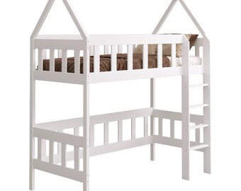 Loft Bed Hausbett Etagenbett Kinder Hochbett Mit Treppe Kinderhochbett Hoch Bett Erwachsene Jugendliche